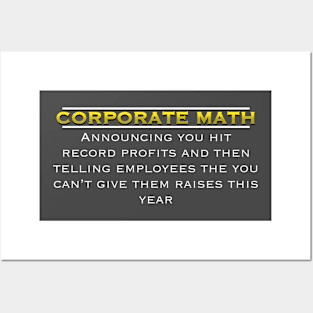 Corporate Math: The Hilarious Hypocrisy Unveiled Posters and Art